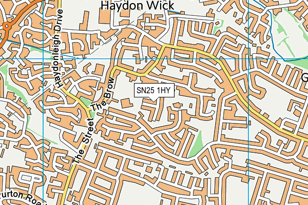 SN25 1HY map - OS VectorMap District (Ordnance Survey)