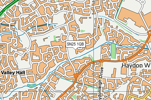 SN25 1QB map - OS VectorMap District (Ordnance Survey)