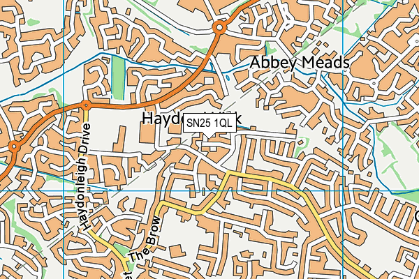 SN25 1QL map - OS VectorMap District (Ordnance Survey)