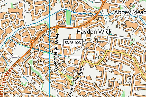 SN25 1QN map - OS VectorMap District (Ordnance Survey)