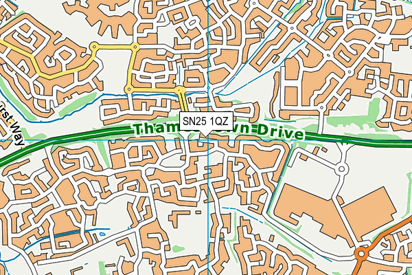 SN25 1QZ map - OS VectorMap District (Ordnance Survey)