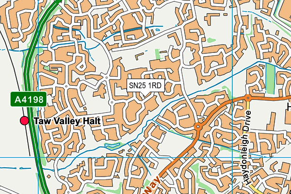 SN25 1RD map - OS VectorMap District (Ordnance Survey)