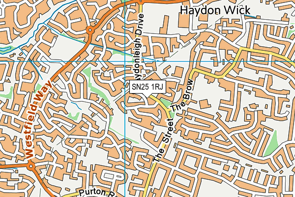 SN25 1RJ map - OS VectorMap District (Ordnance Survey)