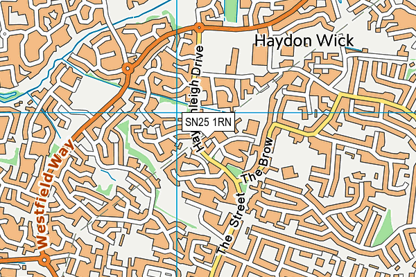 SN25 1RN map - OS VectorMap District (Ordnance Survey)