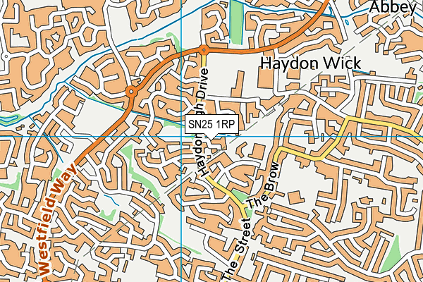 SN25 1RP map - OS VectorMap District (Ordnance Survey)