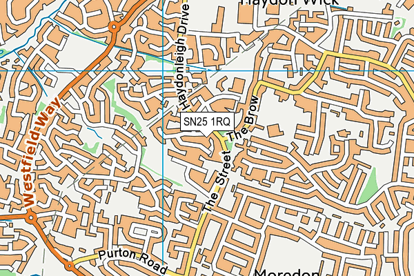 SN25 1RQ map - OS VectorMap District (Ordnance Survey)