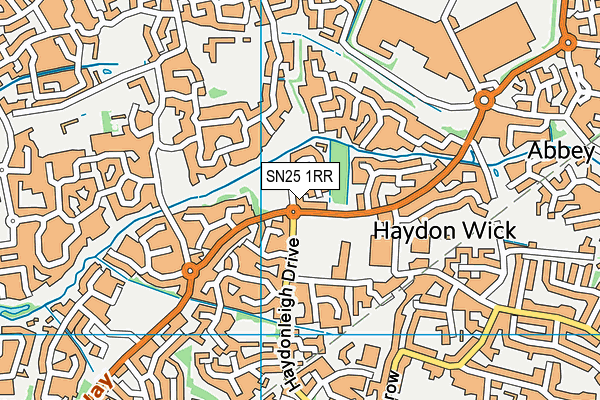 SN25 1RR map - OS VectorMap District (Ordnance Survey)