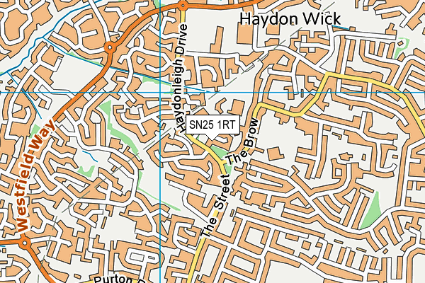 SN25 1RT map - OS VectorMap District (Ordnance Survey)