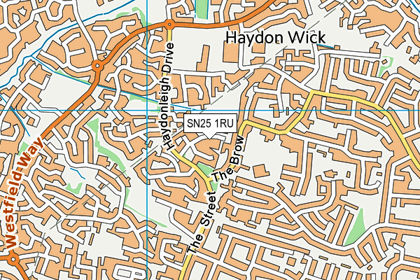 SN25 1RU map - OS VectorMap District (Ordnance Survey)