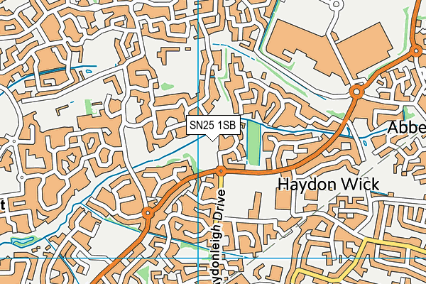 SN25 1SB map - OS VectorMap District (Ordnance Survey)