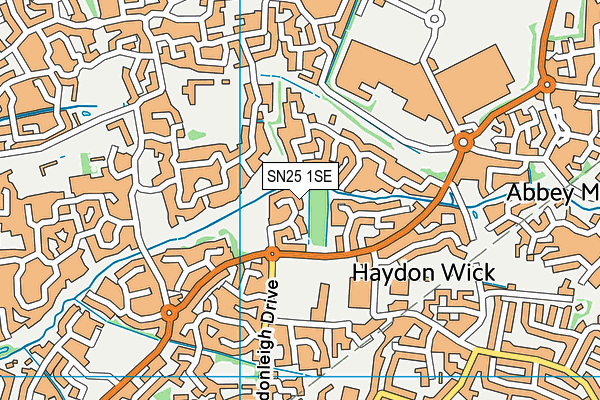 SN25 1SE map - OS VectorMap District (Ordnance Survey)