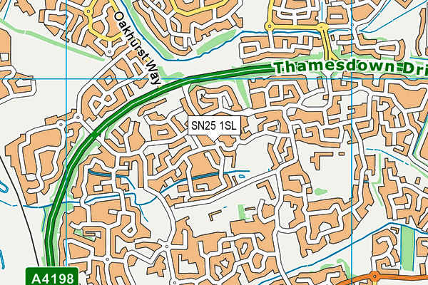 SN25 1SL map - OS VectorMap District (Ordnance Survey)