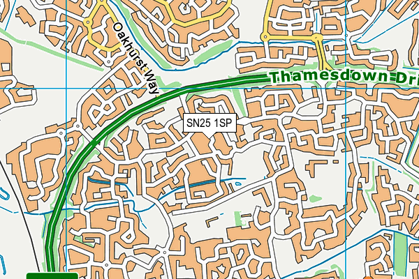 SN25 1SP map - OS VectorMap District (Ordnance Survey)