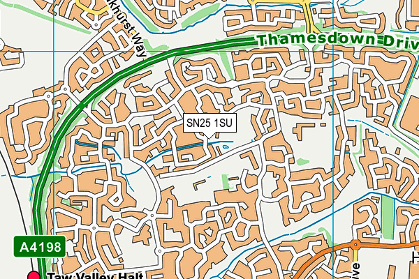 SN25 1SU map - OS VectorMap District (Ordnance Survey)