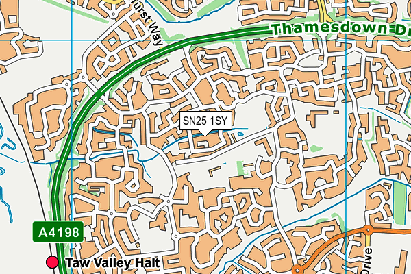 SN25 1SY map - OS VectorMap District (Ordnance Survey)