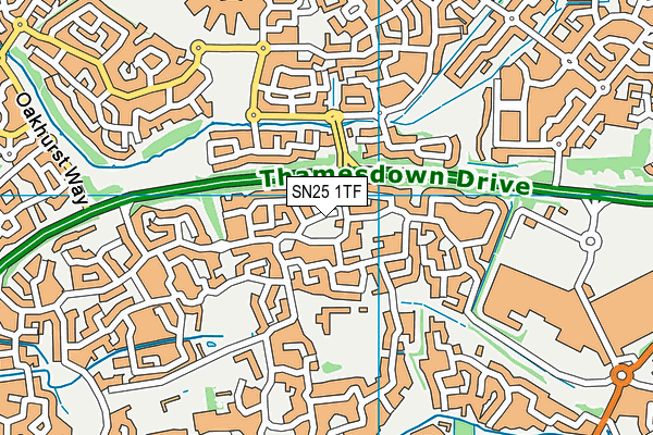 SN25 1TF map - OS VectorMap District (Ordnance Survey)