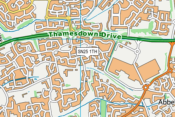 SN25 1TH map - OS VectorMap District (Ordnance Survey)