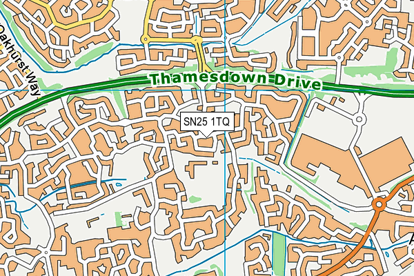 SN25 1TQ map - OS VectorMap District (Ordnance Survey)