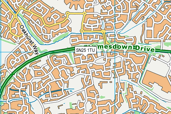 SN25 1TU map - OS VectorMap District (Ordnance Survey)