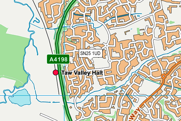 SN25 1UD map - OS VectorMap District (Ordnance Survey)