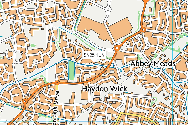 SN25 1UN map - OS VectorMap District (Ordnance Survey)