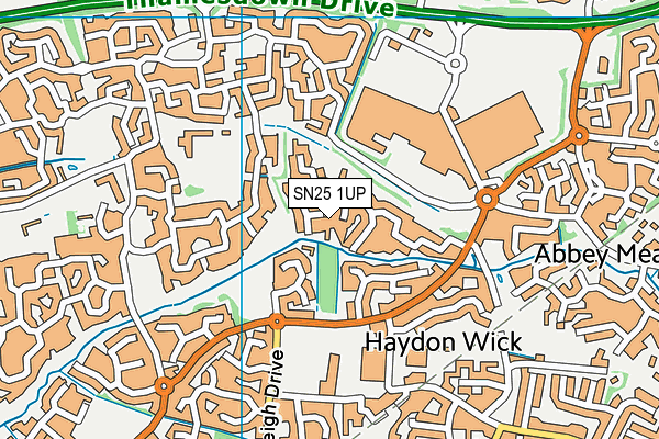 SN25 1UP map - OS VectorMap District (Ordnance Survey)