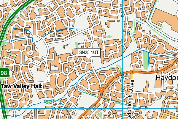 SN25 1UT map - OS VectorMap District (Ordnance Survey)