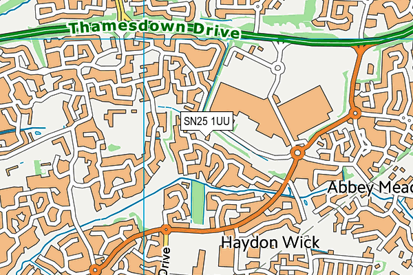 SN25 1UU map - OS VectorMap District (Ordnance Survey)