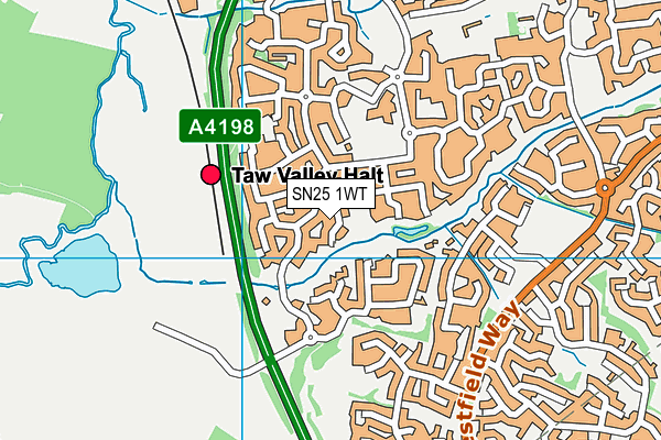 SN25 1WT map - OS VectorMap District (Ordnance Survey)