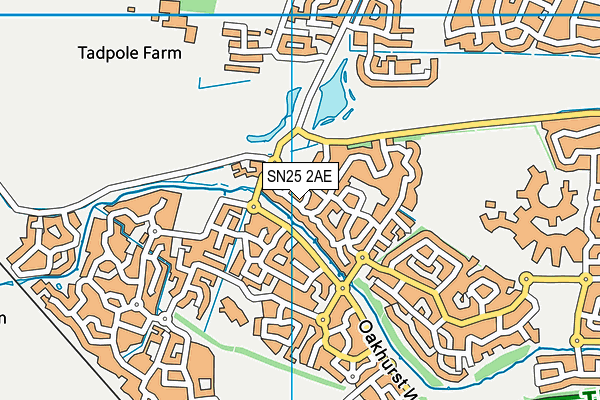 SN25 2AE map - OS VectorMap District (Ordnance Survey)