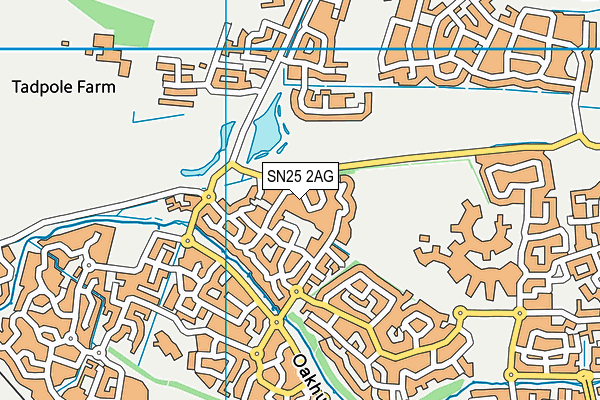 SN25 2AG map - OS VectorMap District (Ordnance Survey)