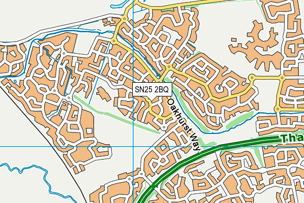 SN25 2BQ map - OS VectorMap District (Ordnance Survey)