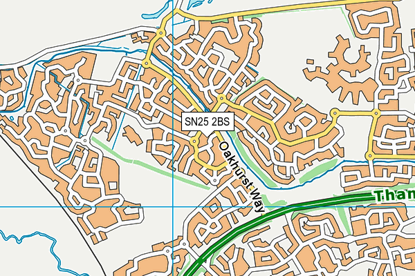 SN25 2BS map - OS VectorMap District (Ordnance Survey)