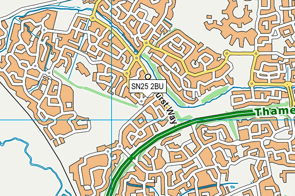 SN25 2BU map - OS VectorMap District (Ordnance Survey)