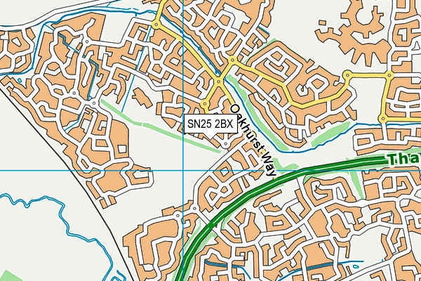 SN25 2BX map - OS VectorMap District (Ordnance Survey)