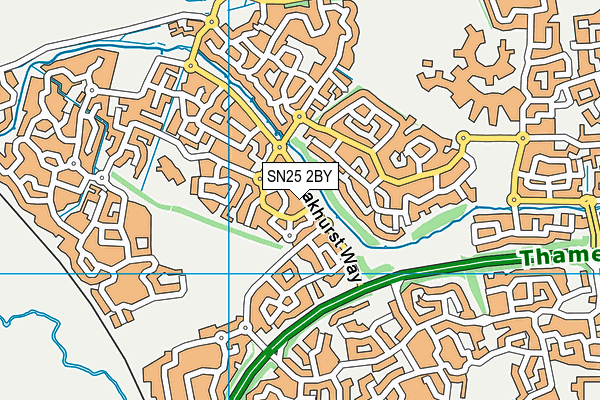 SN25 2BY map - OS VectorMap District (Ordnance Survey)