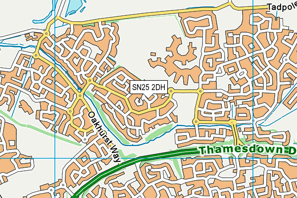 SN25 2DH map - OS VectorMap District (Ordnance Survey)
