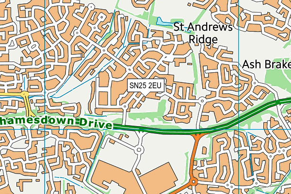 SN25 2EU map - OS VectorMap District (Ordnance Survey)