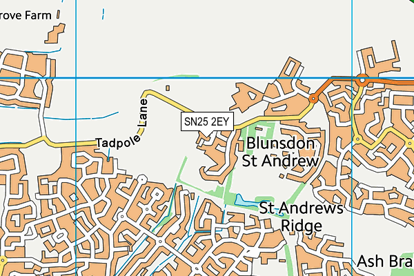 SN25 2EY map - OS VectorMap District (Ordnance Survey)