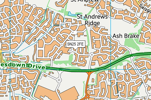 SN25 2FE map - OS VectorMap District (Ordnance Survey)