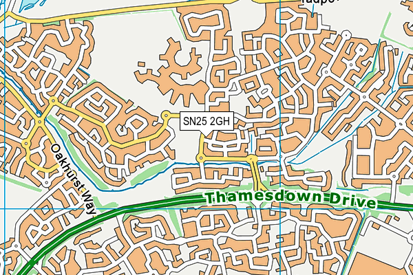 SN25 2GH map - OS VectorMap District (Ordnance Survey)