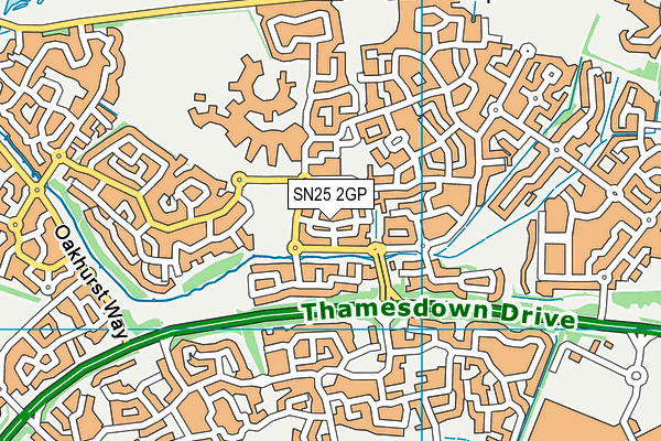 SN25 2GP map - OS VectorMap District (Ordnance Survey)