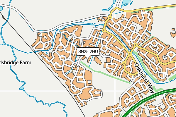SN25 2HU map - OS VectorMap District (Ordnance Survey)
