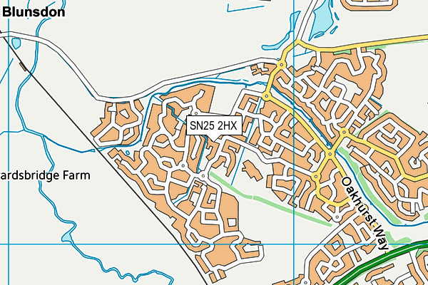 SN25 2HX map - OS VectorMap District (Ordnance Survey)