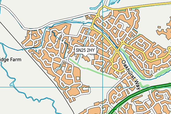 Oakhurst Community Primary School map (SN25 2HY) - OS VectorMap District (Ordnance Survey)