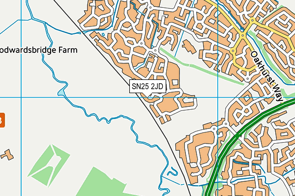 SN25 2JD map - OS VectorMap District (Ordnance Survey)