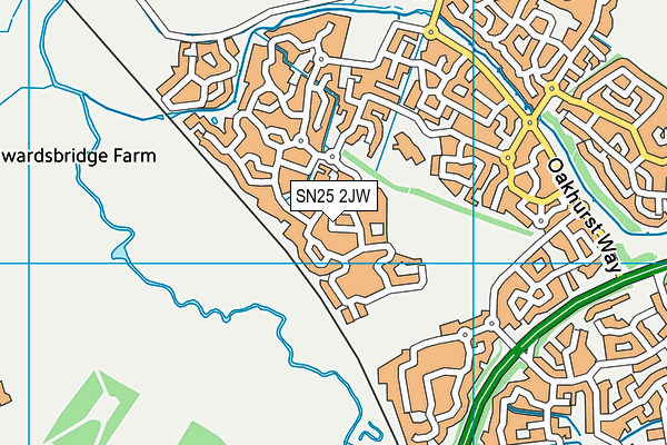 SN25 2JW map - OS VectorMap District (Ordnance Survey)