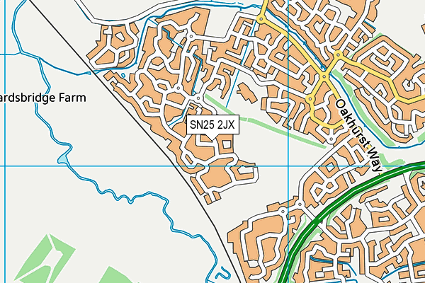 SN25 2JX map - OS VectorMap District (Ordnance Survey)