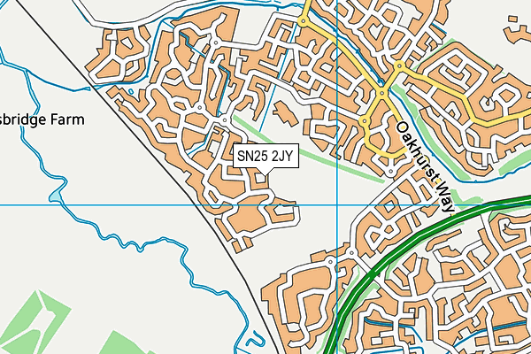 SN25 2JY map - OS VectorMap District (Ordnance Survey)