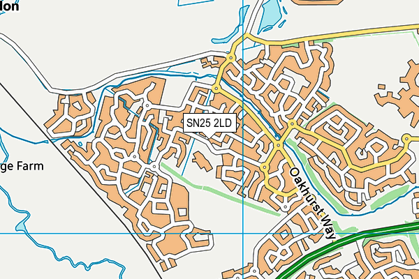 SN25 2LD map - OS VectorMap District (Ordnance Survey)